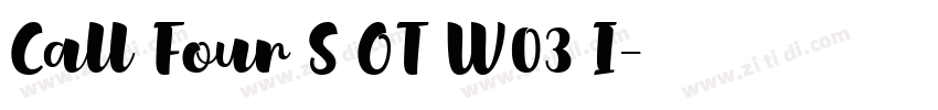 Call Four S OT W03 I字体转换